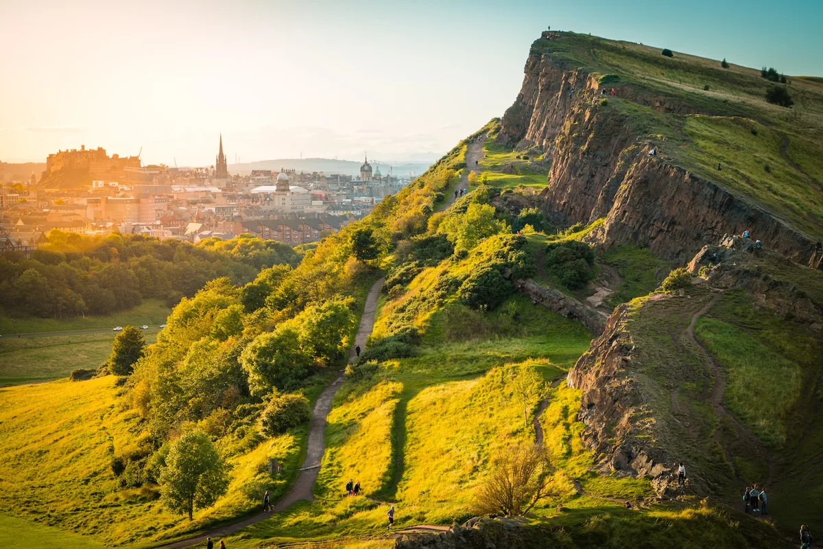 Vue depuis Arthur's Seat sur Édimbourg