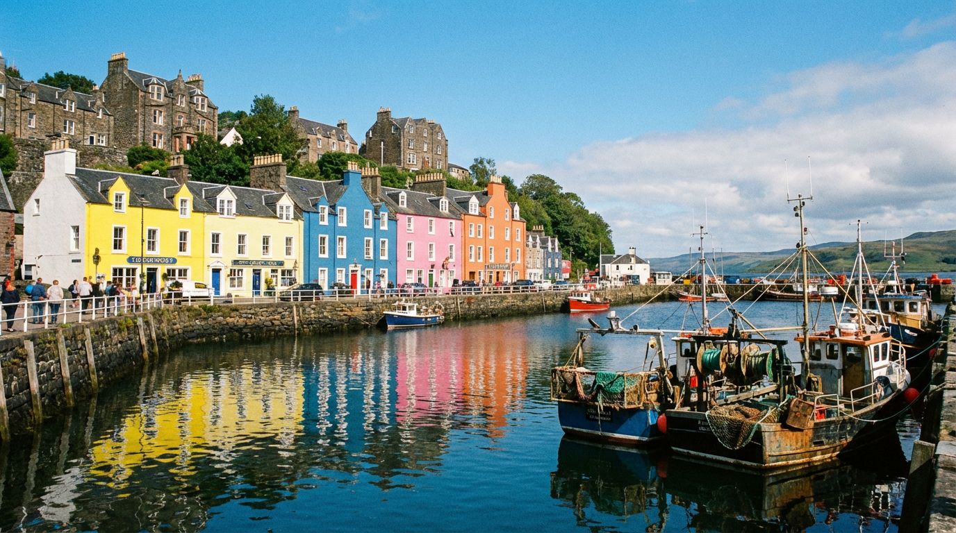 Les maisons colorées de Tobermory sur l'île de Mull