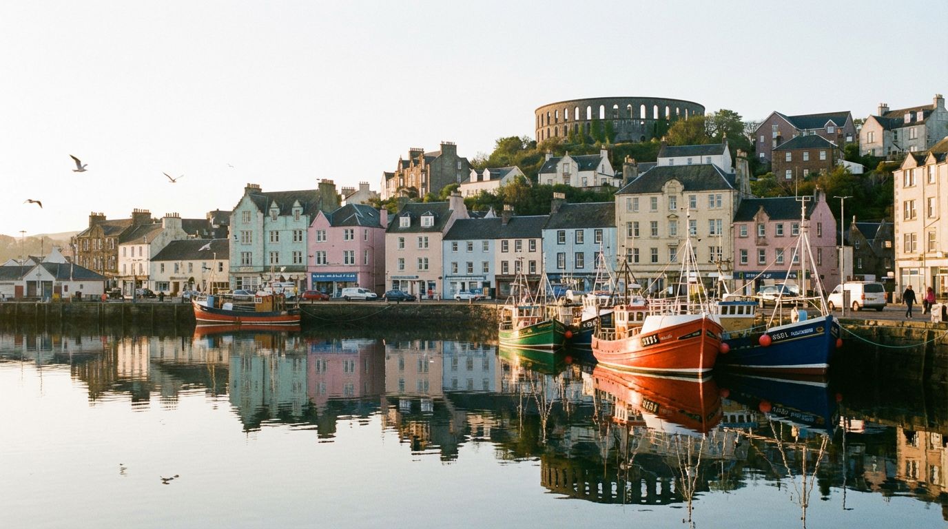 Le port coloré d'Oban avec ses bateaux de pêche